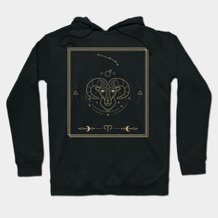 Signs of the zodiac symbol Aries. Hoodie